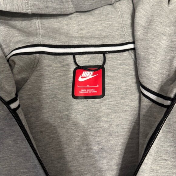 Nike Sportswear Tech Fleece Full-Zip Hoodie & Joggers Set Grey Mens Size Large - Picture 4 of 7